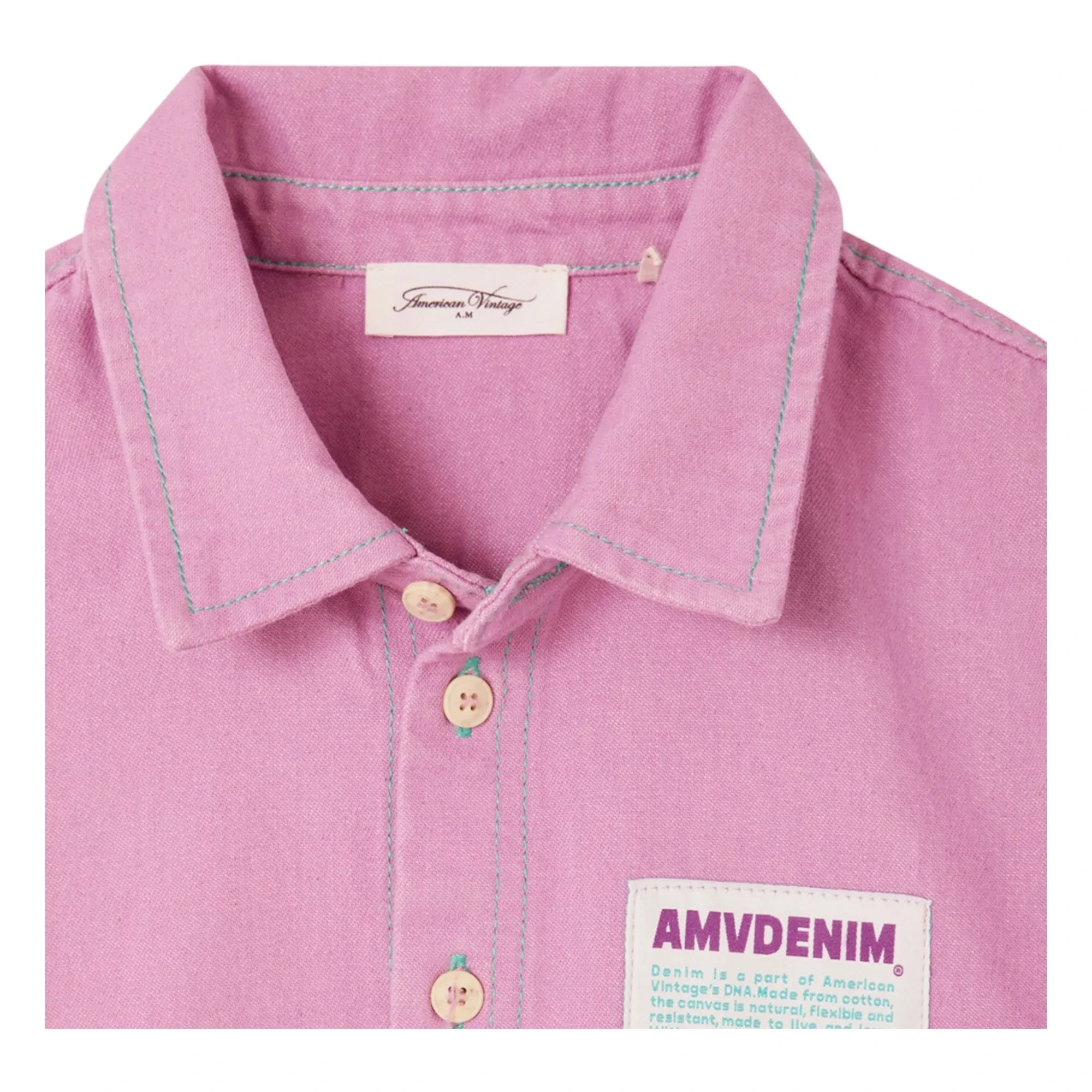 American Vintage - Camisa vaquera de algodón orgánico Grezbay | Lila