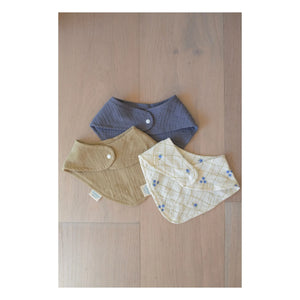 Soft Spot - Baberos bandana de arándanos de algodón orgánico - Set de 3