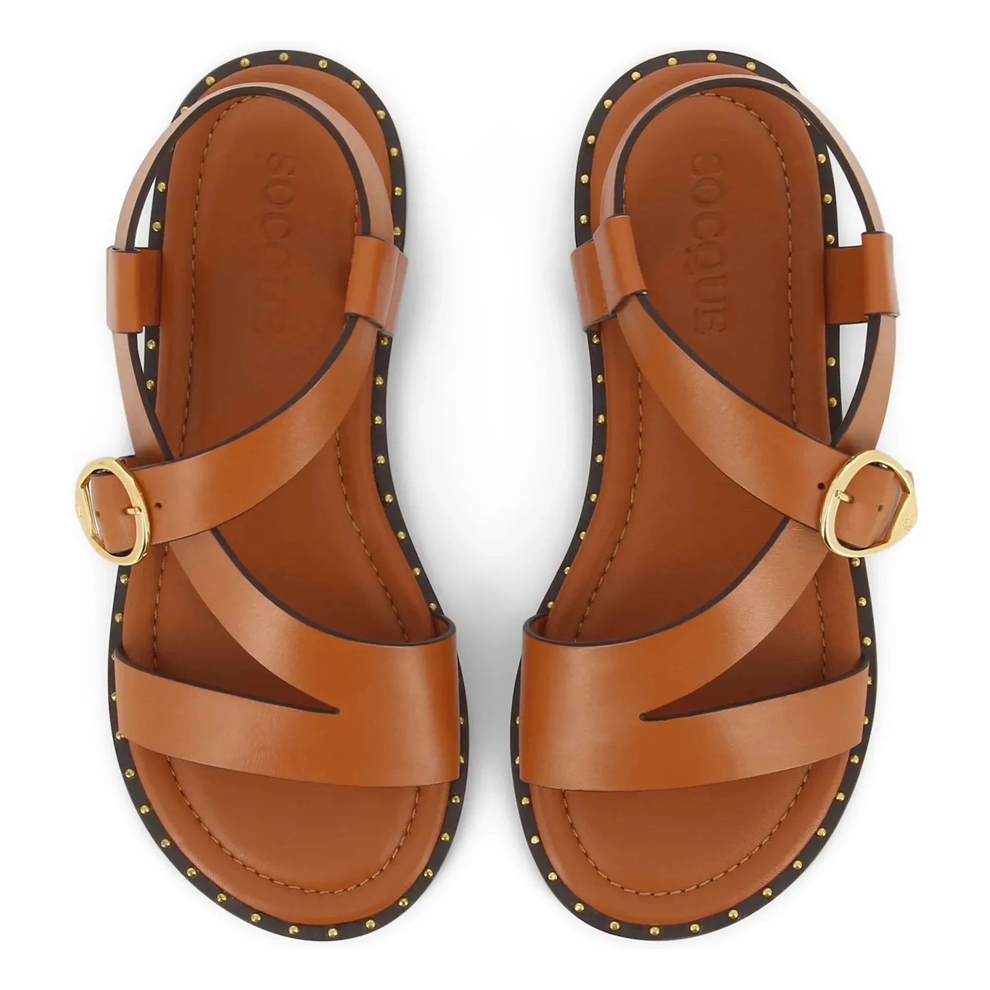 Socque Paris - Sandalias de piel Hydra | Camel