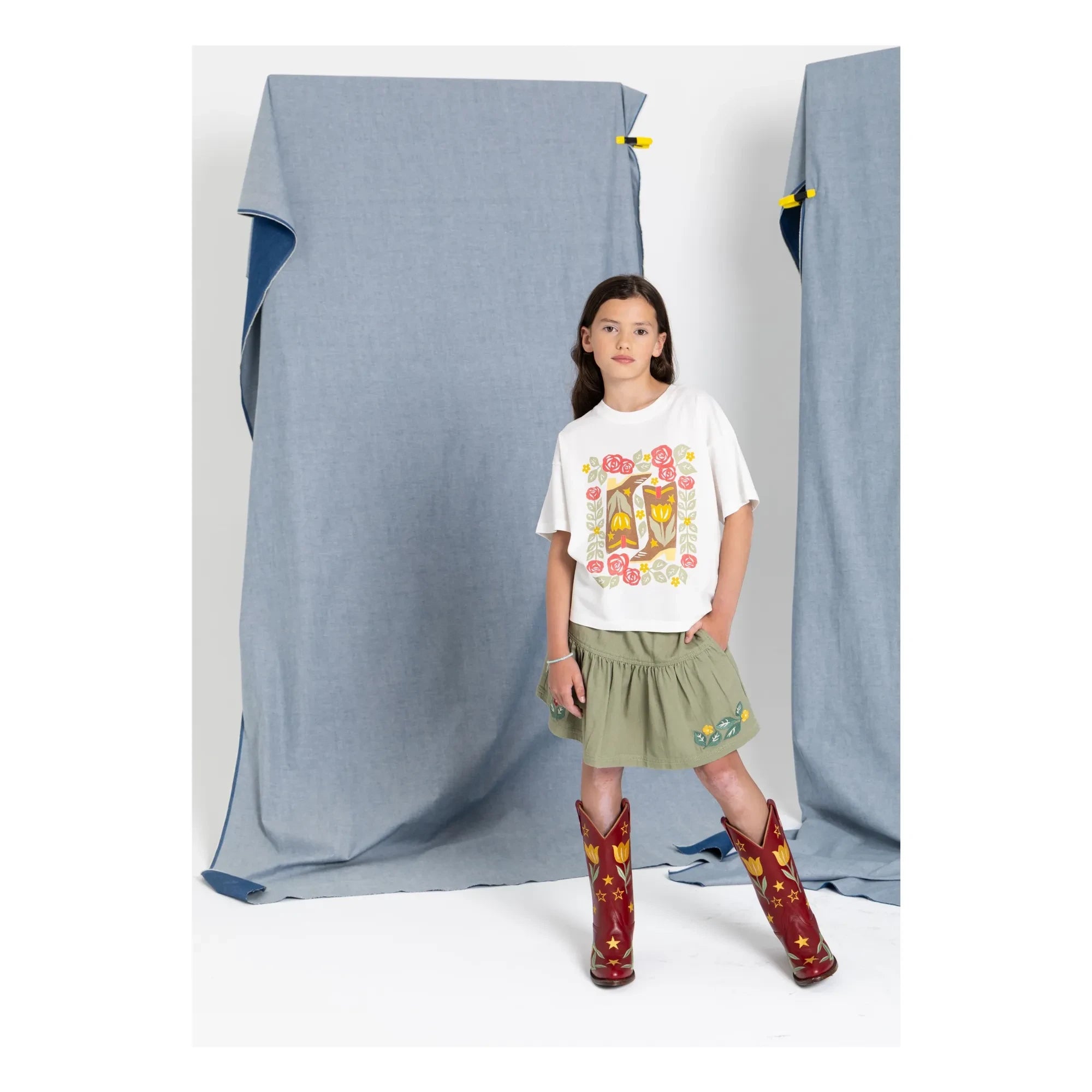 Bootstock - Santiags Flowers - Bootstock x Hundred Pieces | Kırmızı