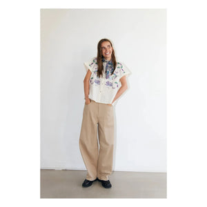 Lollys Laundry - Blusa de algodón Mya | Crema