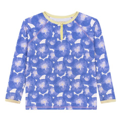 My First Cantê - Camiseta con protección UV con estampado floral | Azul