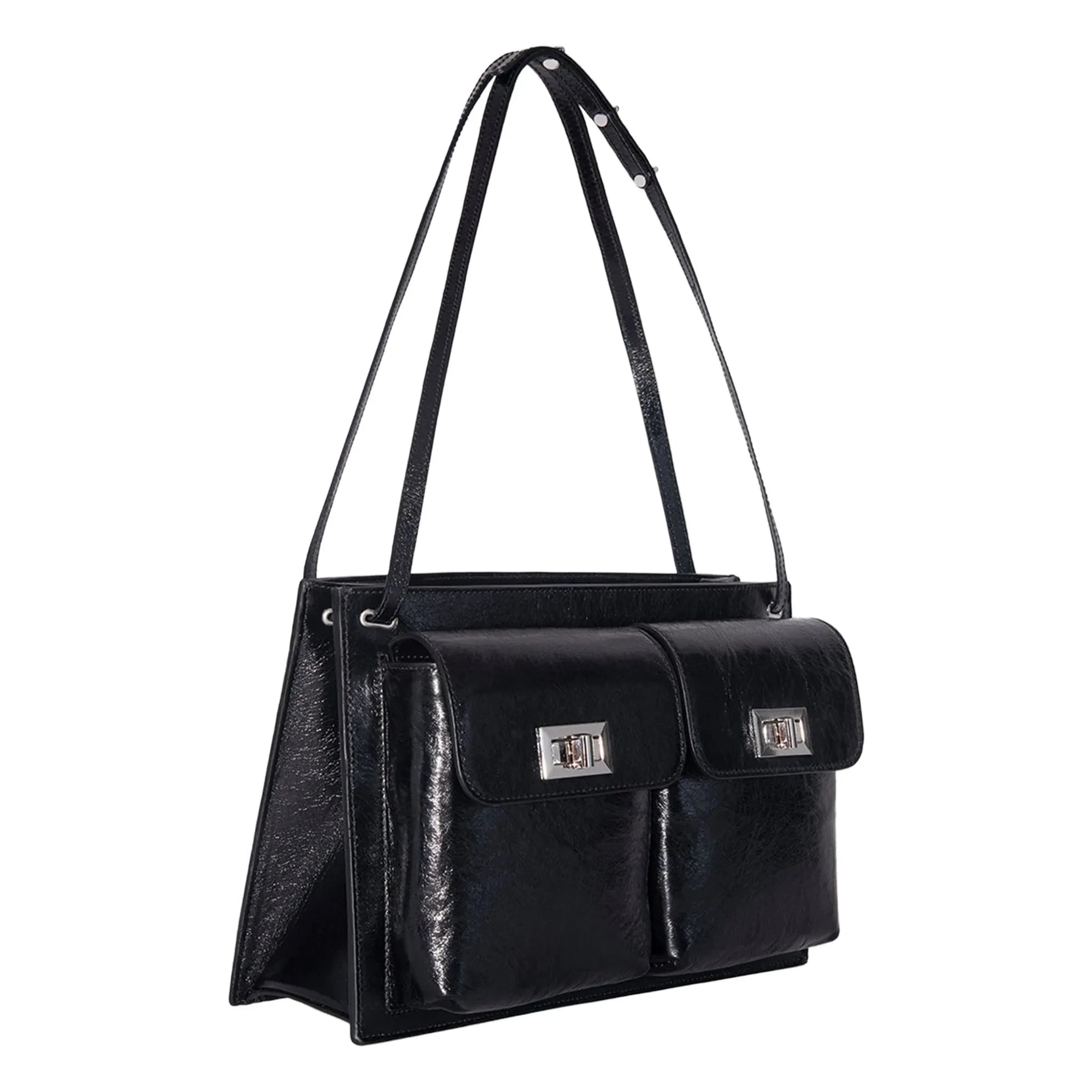 BY FAR - Bolso de cuero de cabra Billy | Negro