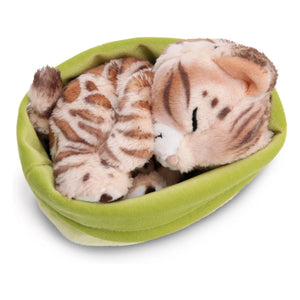 Nici - Peluche de gato bengalí - Sleeping Pets | Marrón claro