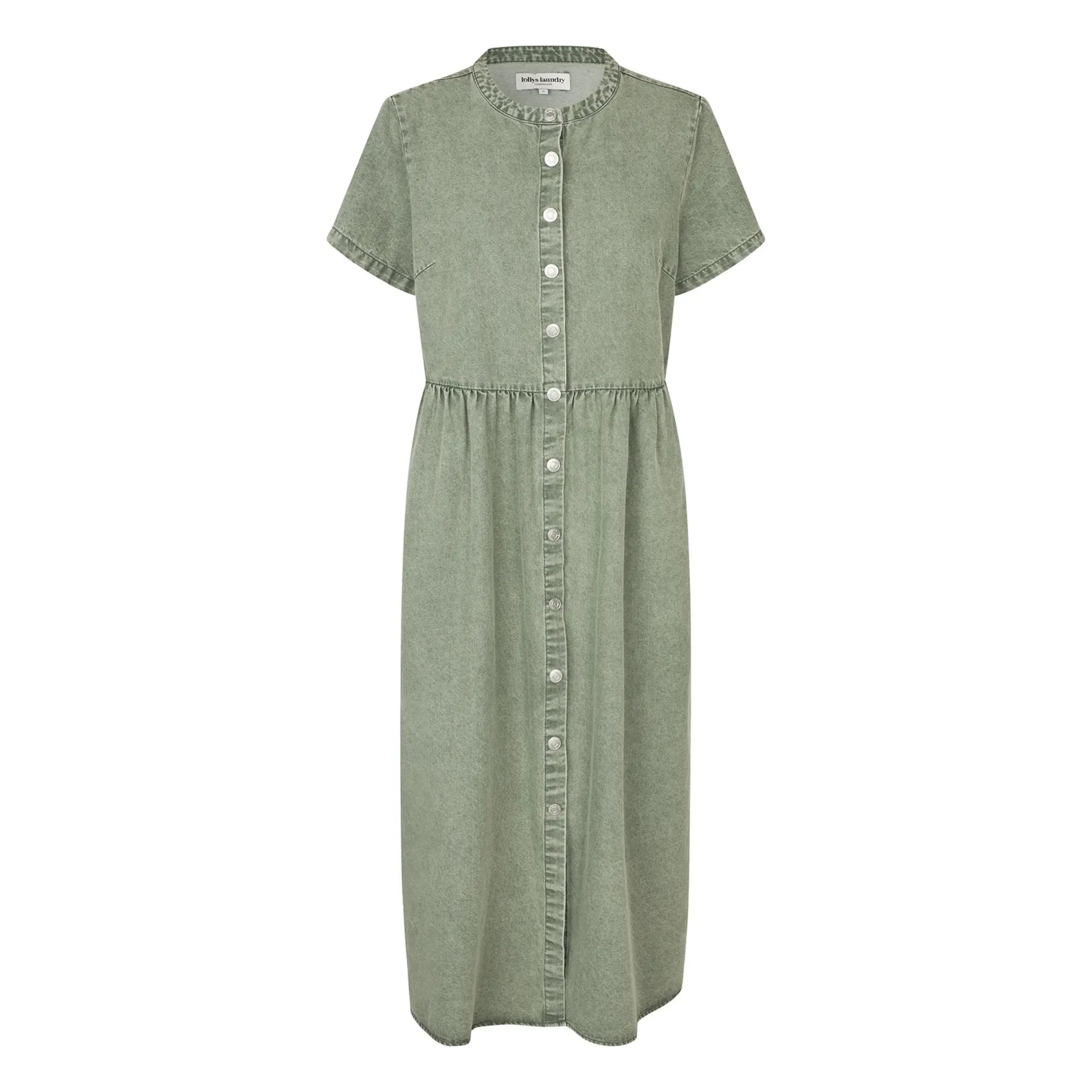 Lollys Laundry - Vestido de algodón Aliya | Caqui