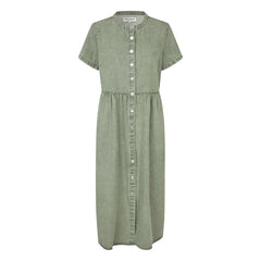 Lollys Laundry - Vestido de algodón Aliya | Caqui