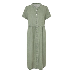 Lollys Laundry - Vestido de algodón Aliya | Caqui