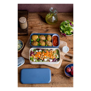Monbento - MB Original Fiambrera Bento de Doble Compartimento Hermético | Azul