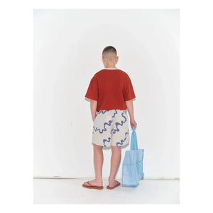 Main Story - Jogger shorts abstract de algodón orgánico | Crudo