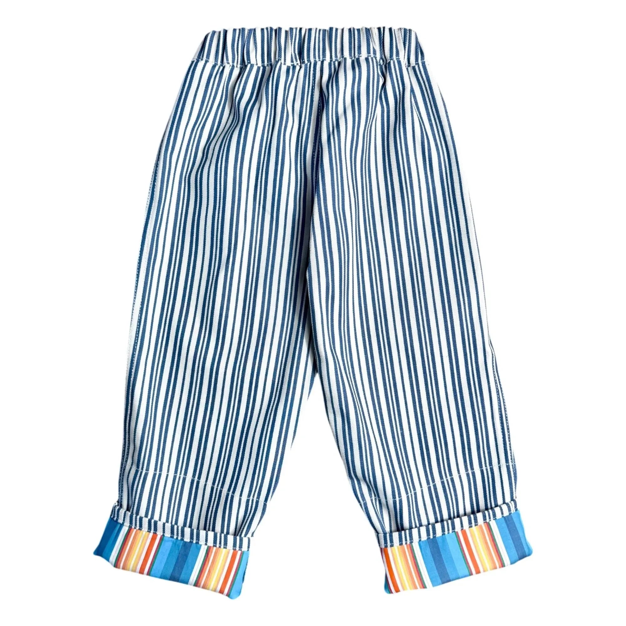 Club Trésor - Pantalones transformables a rayas Hickory Sunset | Azul