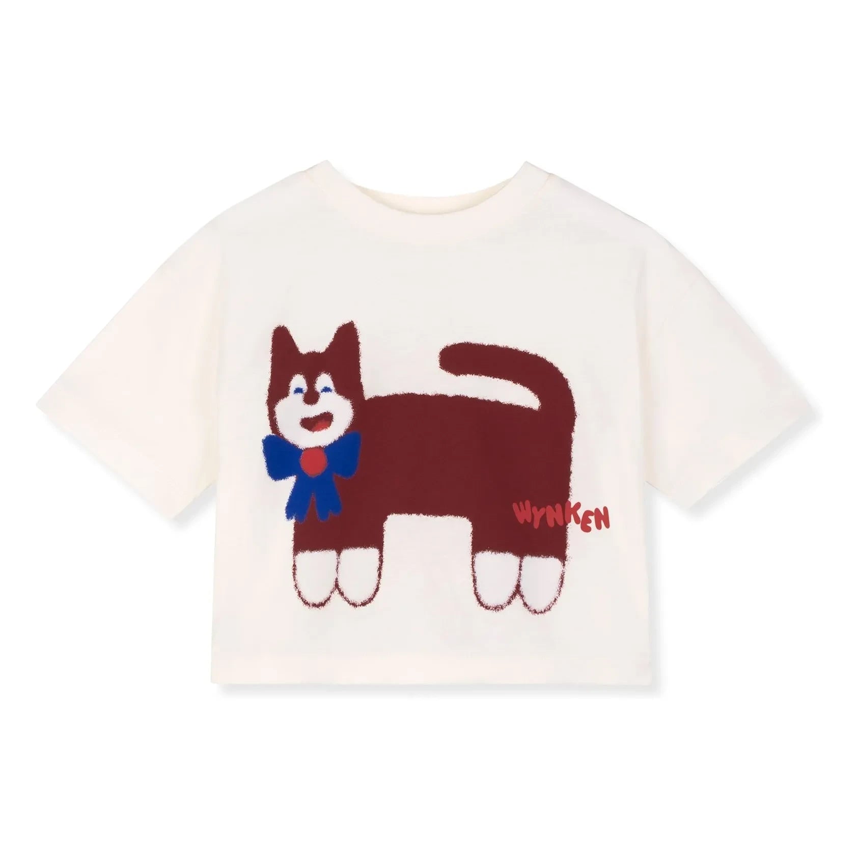 Wynken - Camiseta de gato corta de algodón orgánico | Crudo