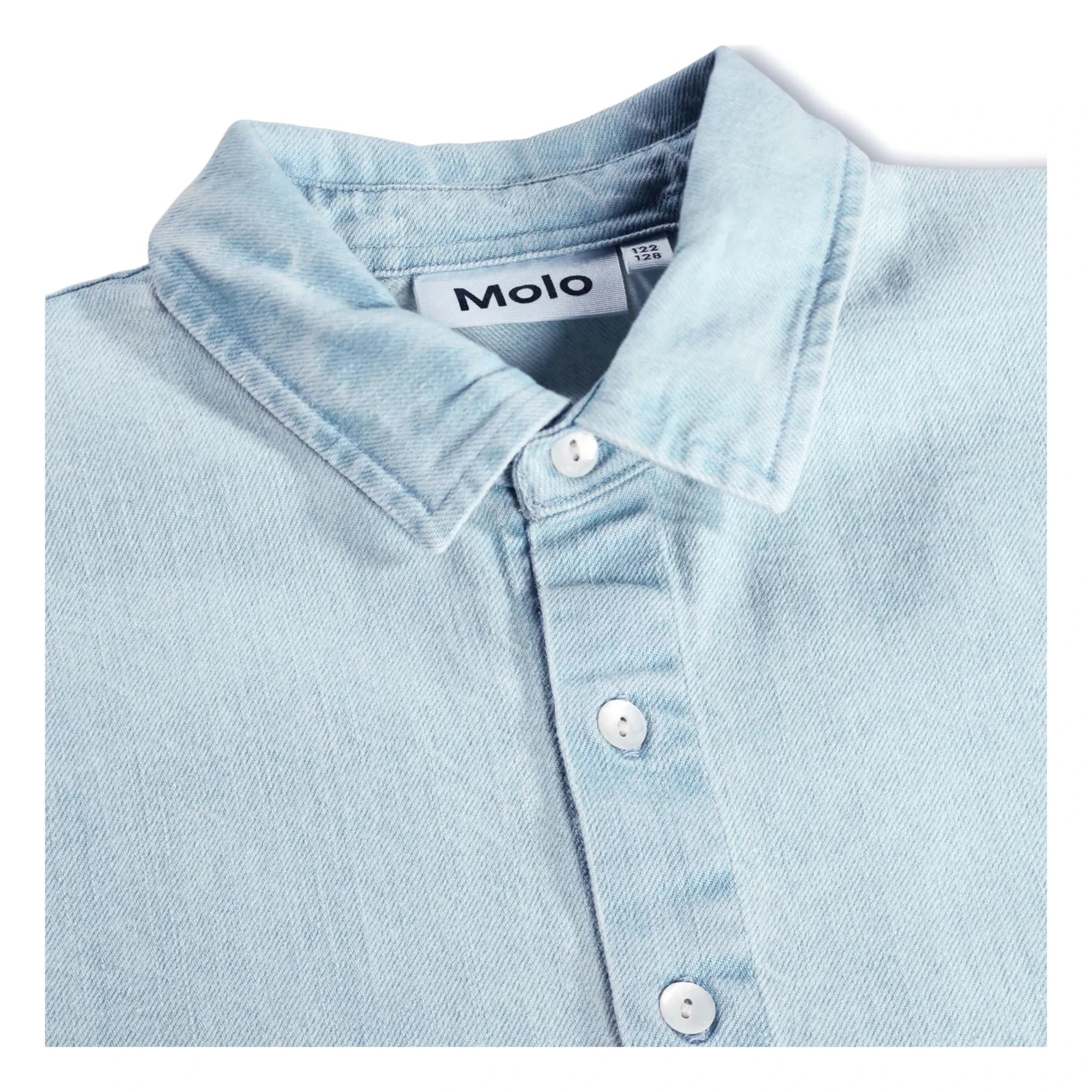 Molo - Camisa de algodón orgánico Richie vaquero | Azul vaquero