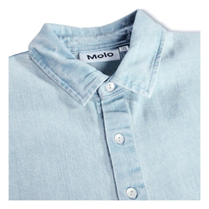 Molo - Camisa de algodón orgánico Richie vaquero | Azul vaquero