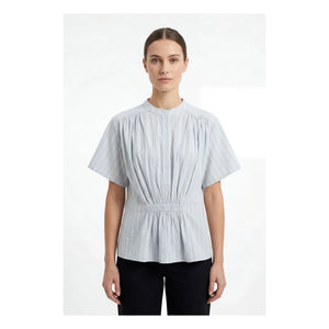 BELLEPIECE - Blusa de rayas Patrizia Cotton | Azul claro