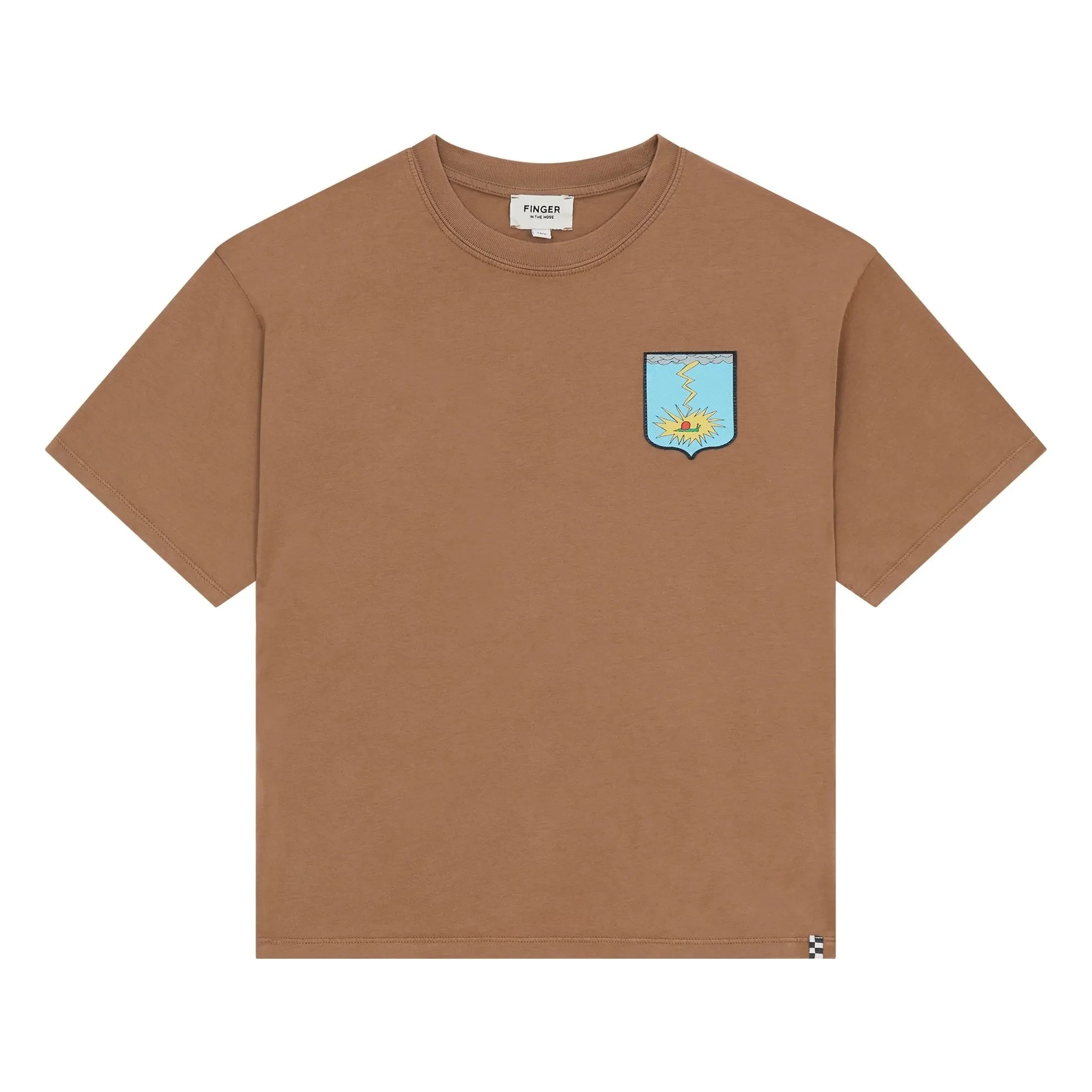 Finger in the nose - Camiseta de algodón orgánico Taylor | Marrón helado