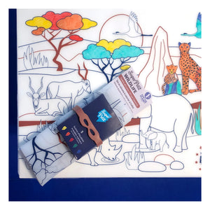 Superpetit - Salvamanteles para colorear Savanna | Óxido