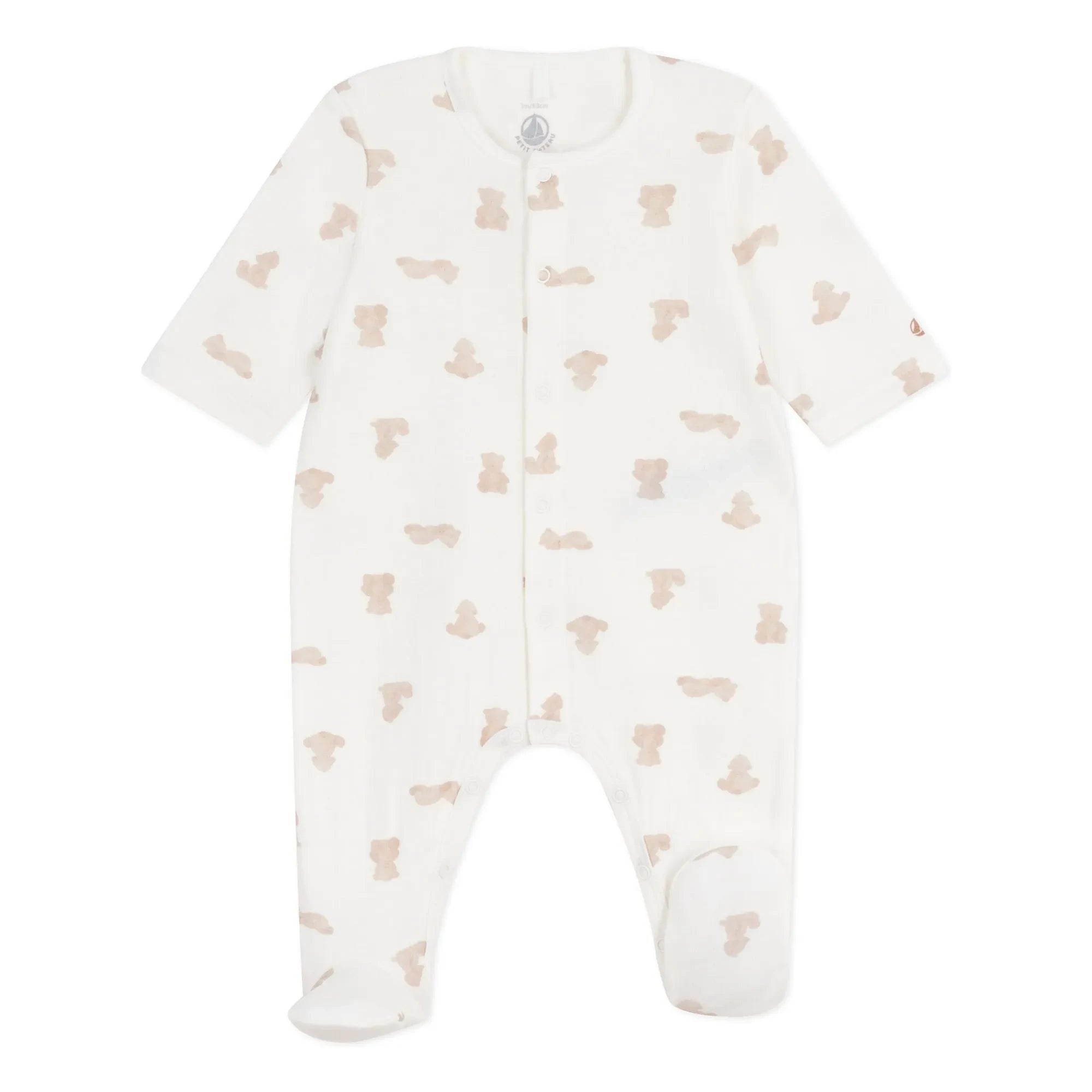 Petit Bateau - Pijama Ositos de algodón orgánico | Blanco