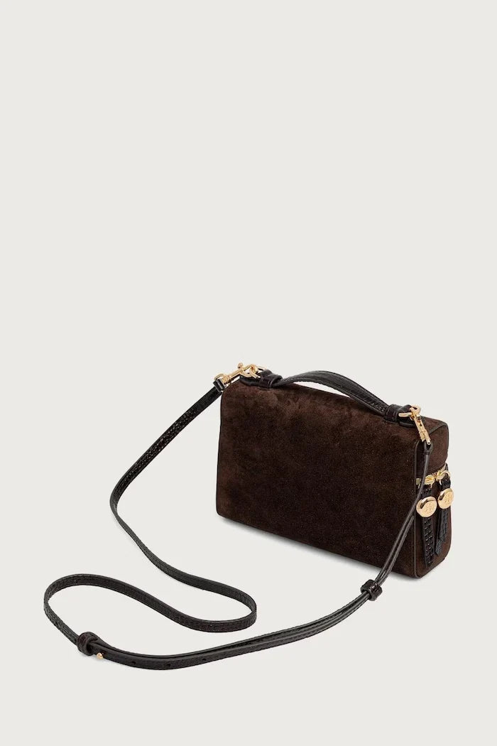 Bolso cruzado de ante Romy Tory Burch para mujer
