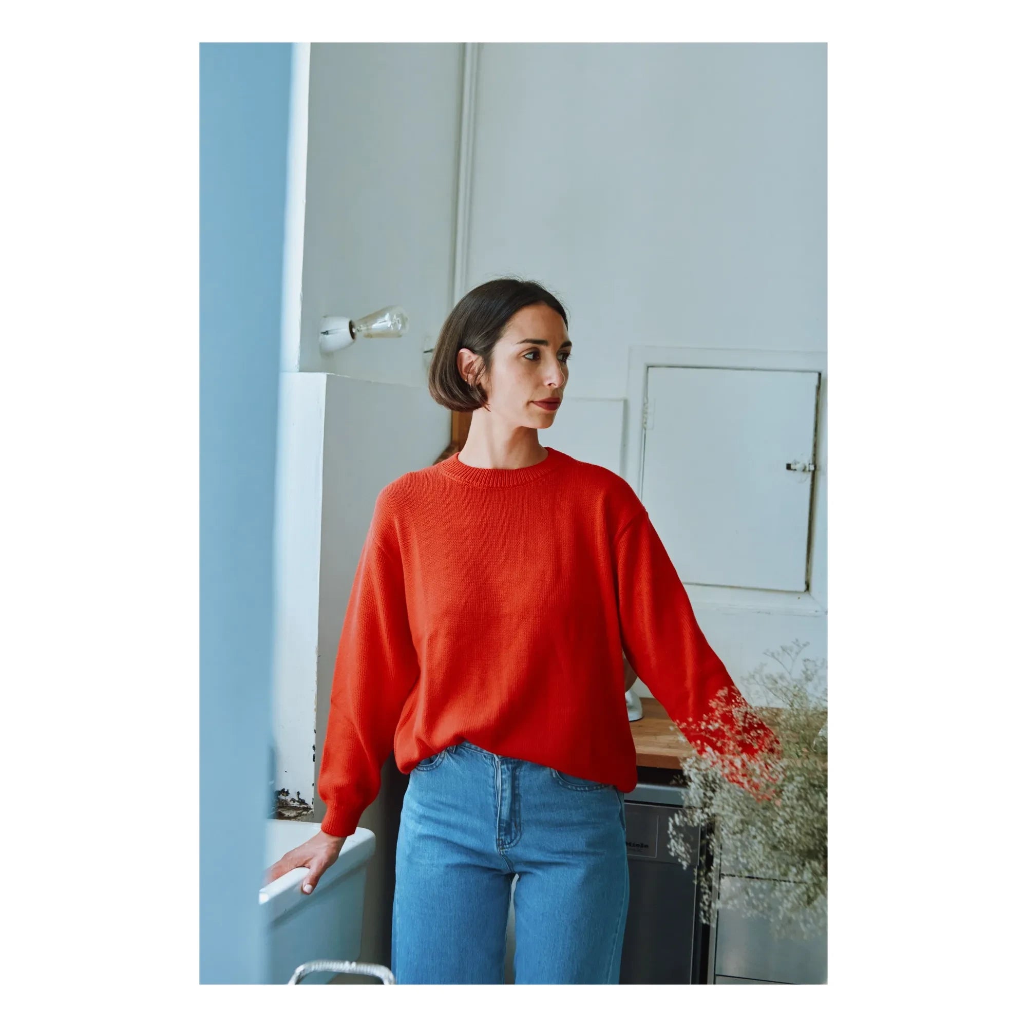 Poudre Organic - Jersey de algodón orgánico Rouge | Rojo