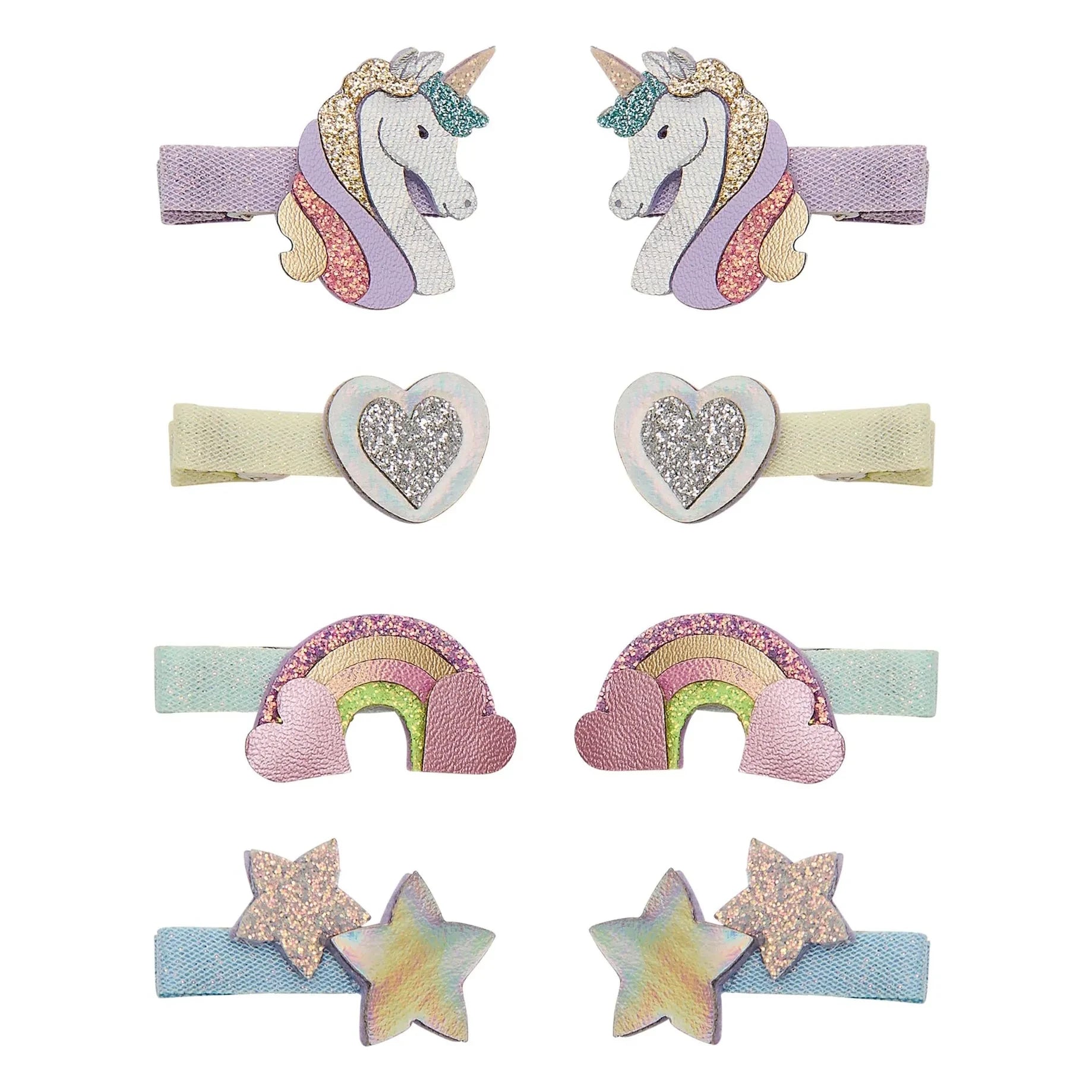 Mimi & Lula - Set de 8 pasadores Mini Unicornio | Lila