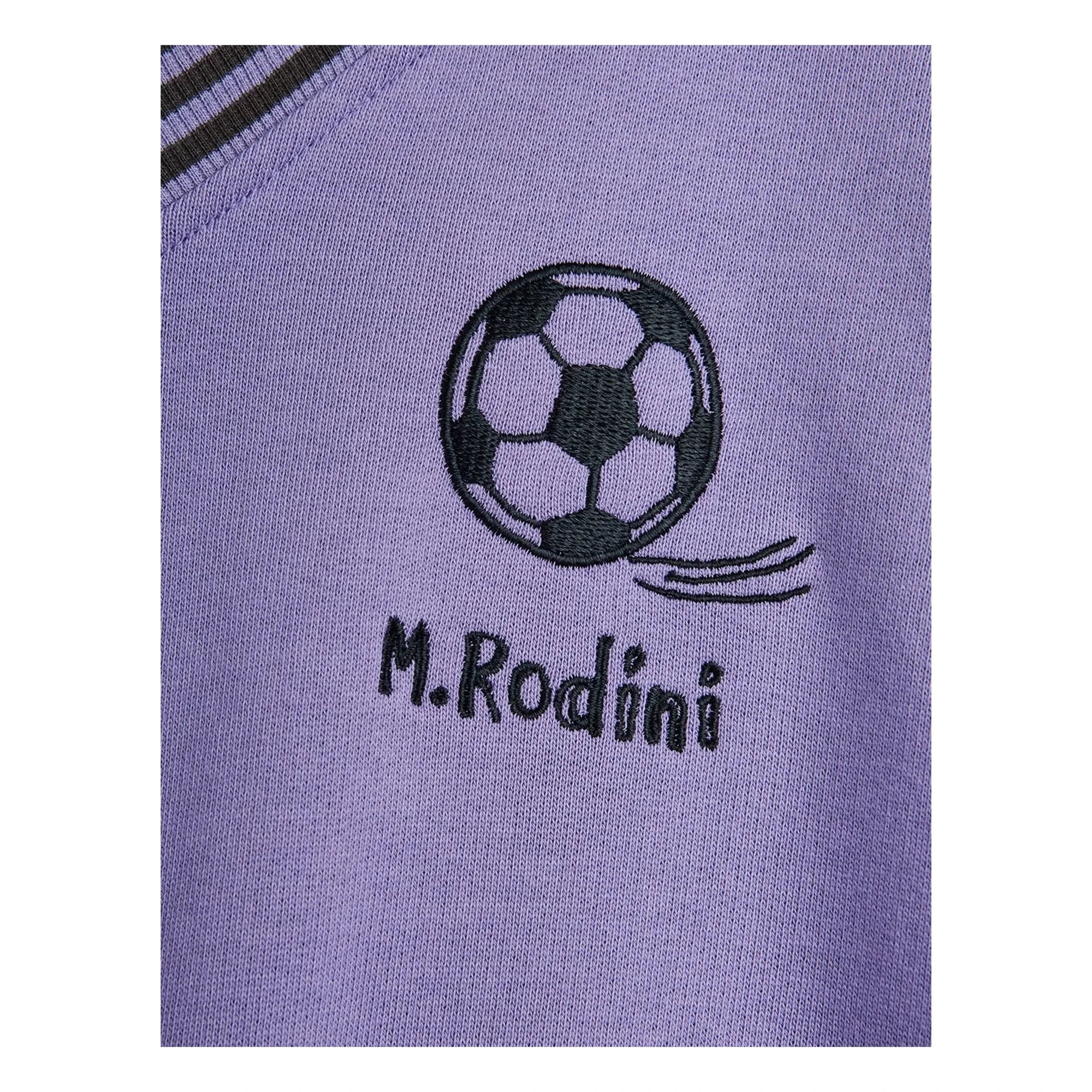 Mini Rodini - Sudadera de fútbol de algodón orgánico | Morado