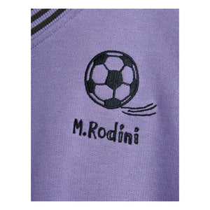 Mini Rodini - Sudadera de fútbol de algodón orgánico | Morado