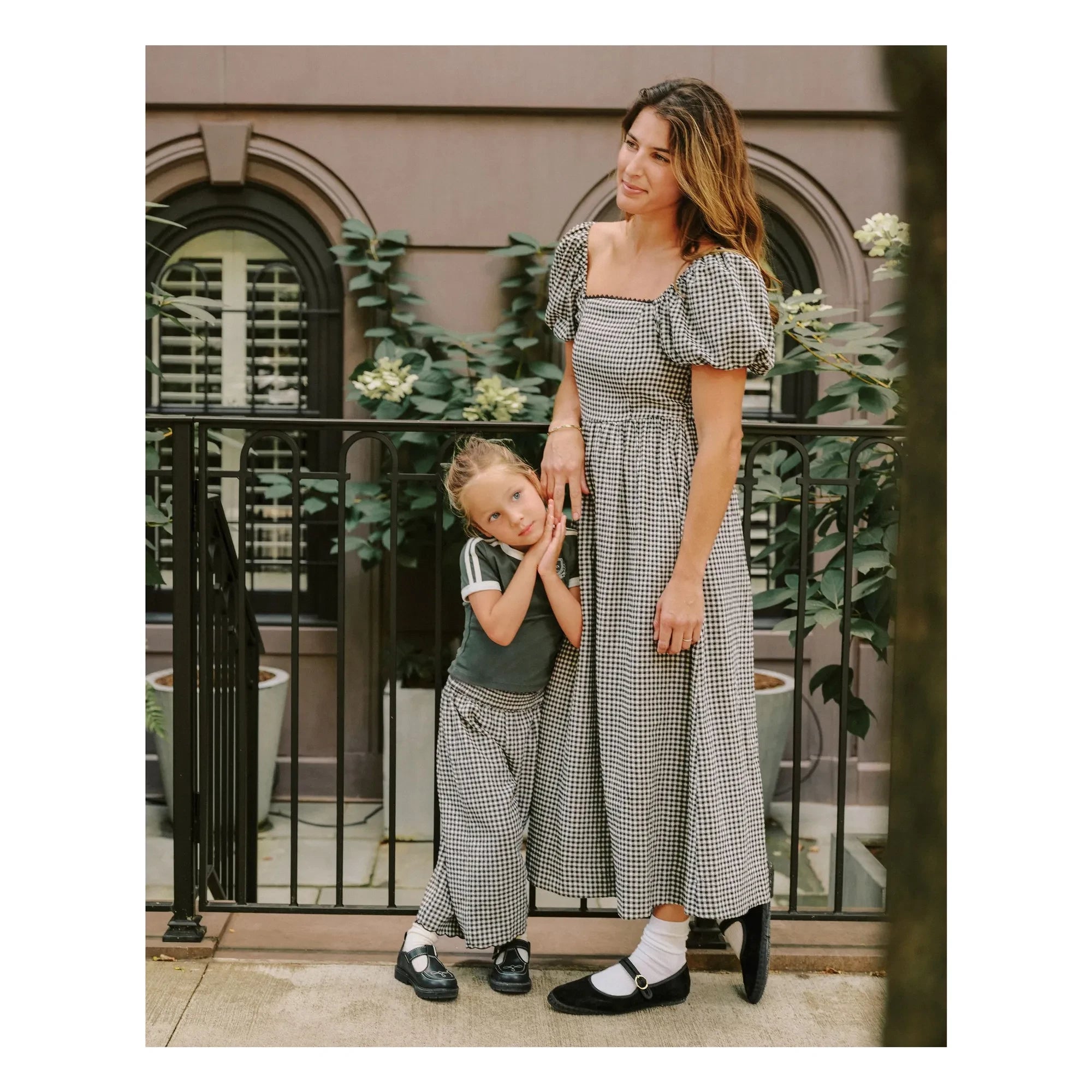 Rylee + Cru - Pantalón de cuadros vichy | Negro