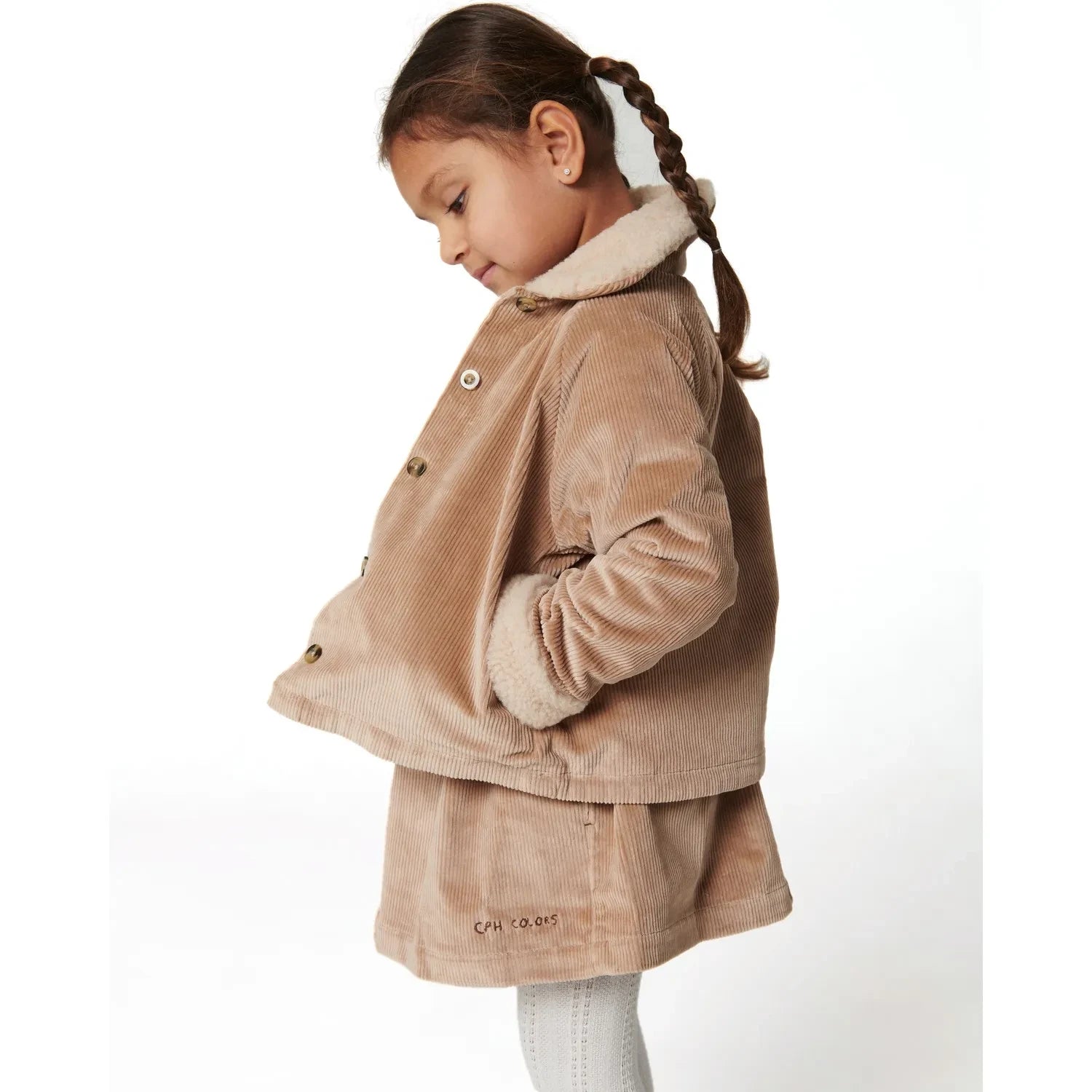 Copenhagen Colors - Falda de pana de algodón orgánico | Beige