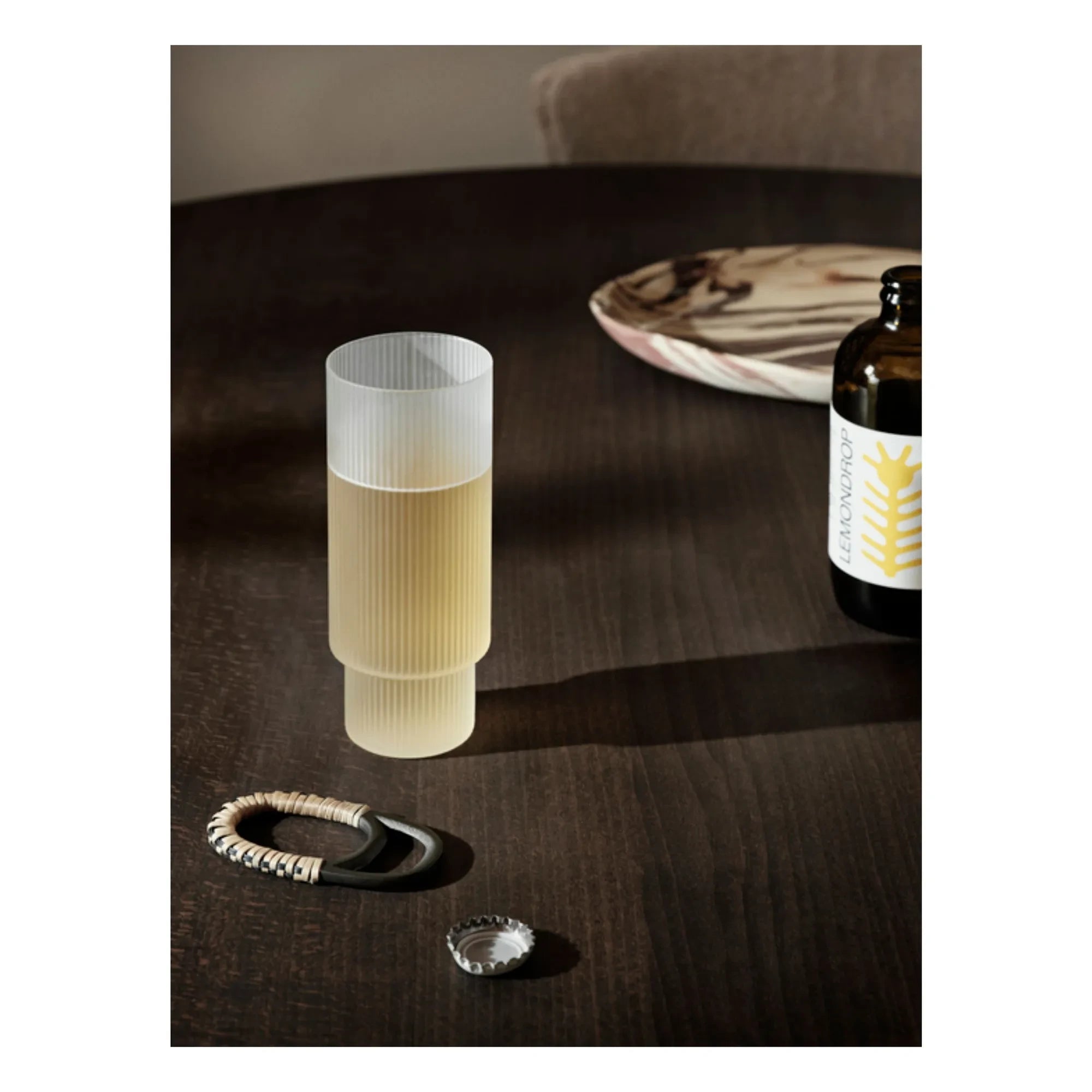 Ferm Living - Vasos largos Ripple - Juego de 4 | Blanco