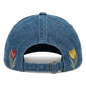 Hundred Pieces - Gorro con estampado floral Halo | Azul vaquero