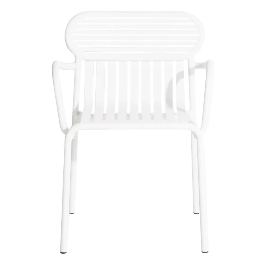 Petite friture - Set de 2 sillas con brazos para exterior Week-end | Blanco
