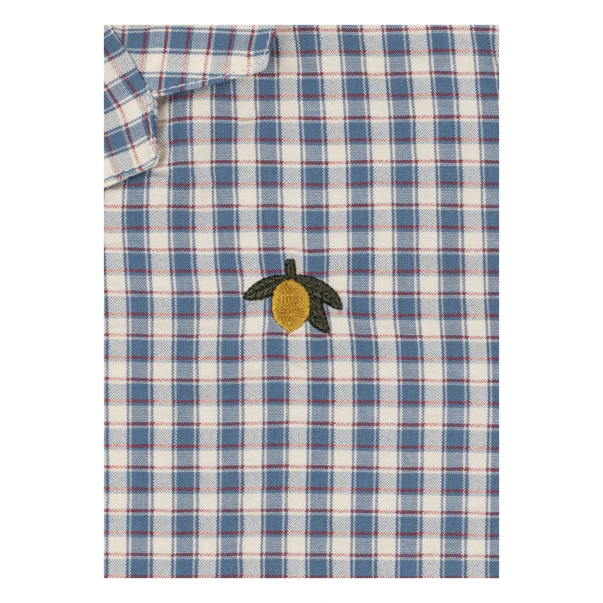Konges Sløjd - Camisa de algodón orgánico Kim Carreaux | Azul