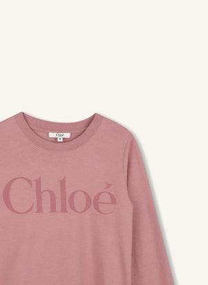 Chloé - Camiseta de algodón orgánico Chloé | Rosa Polvo