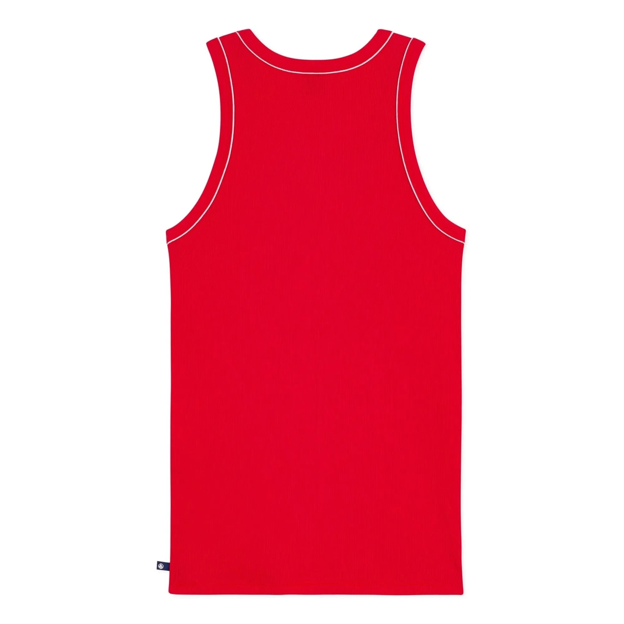 Petit Bateau - Camiseta sin mangas acanalada roja