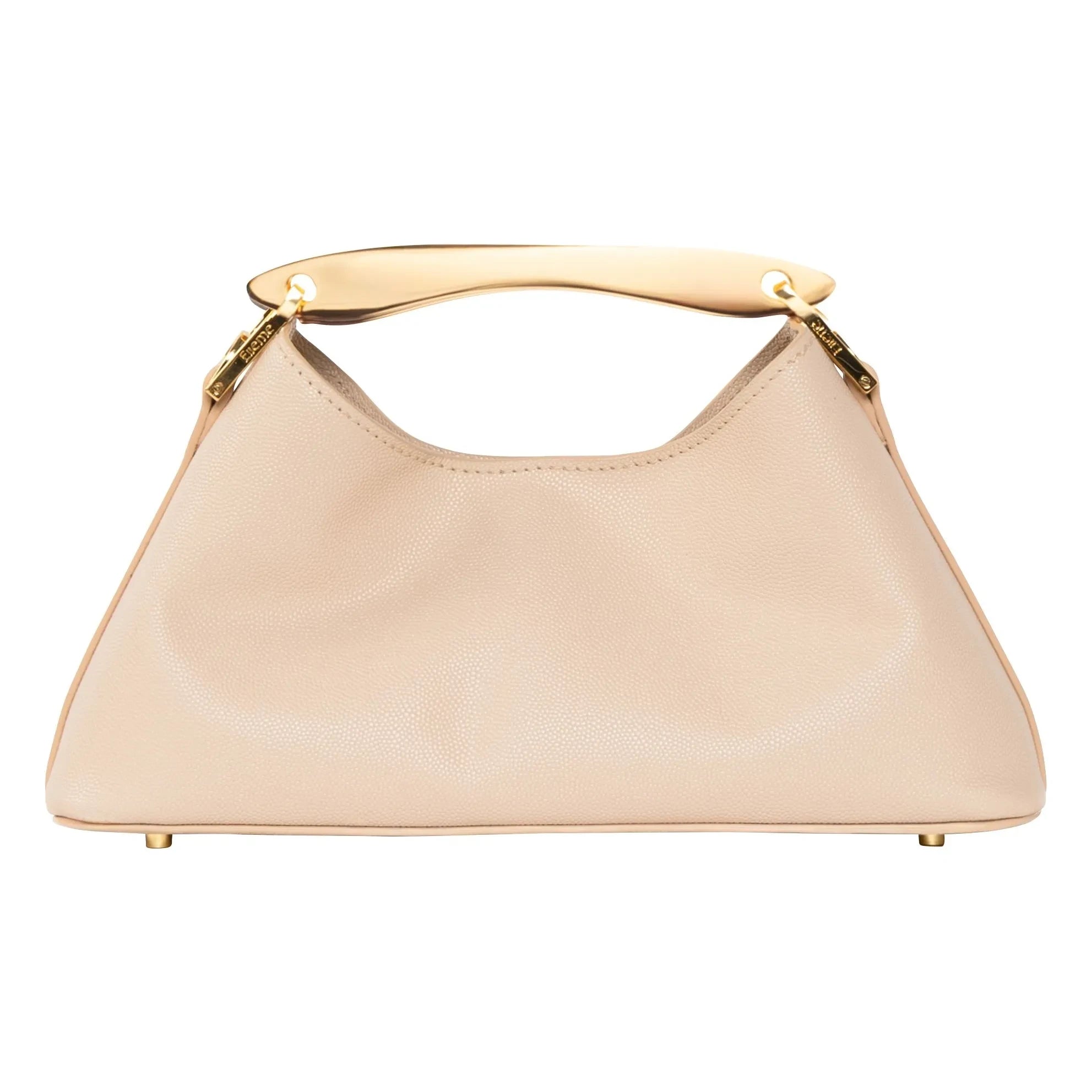 Elleme - Mini Boomerang Bag Cuero Caviar | Nude