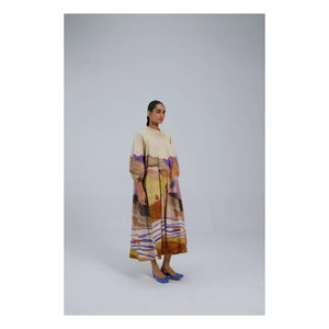 CORD - Vestido de algodón satinado Deuce | Beige
