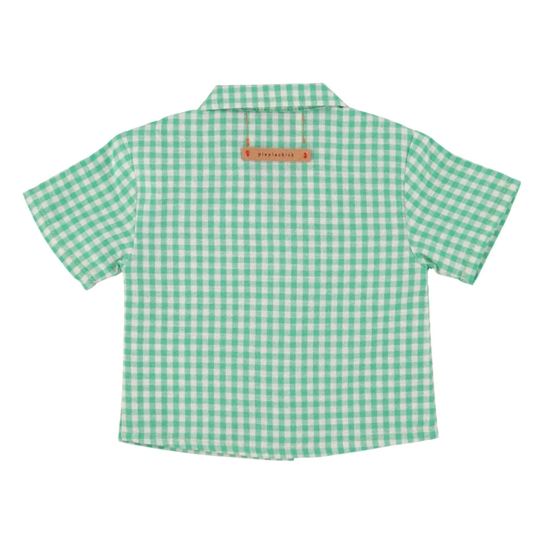 Piupiuchick - Camisa Gingham de Algodón Orgánico | Turquesa