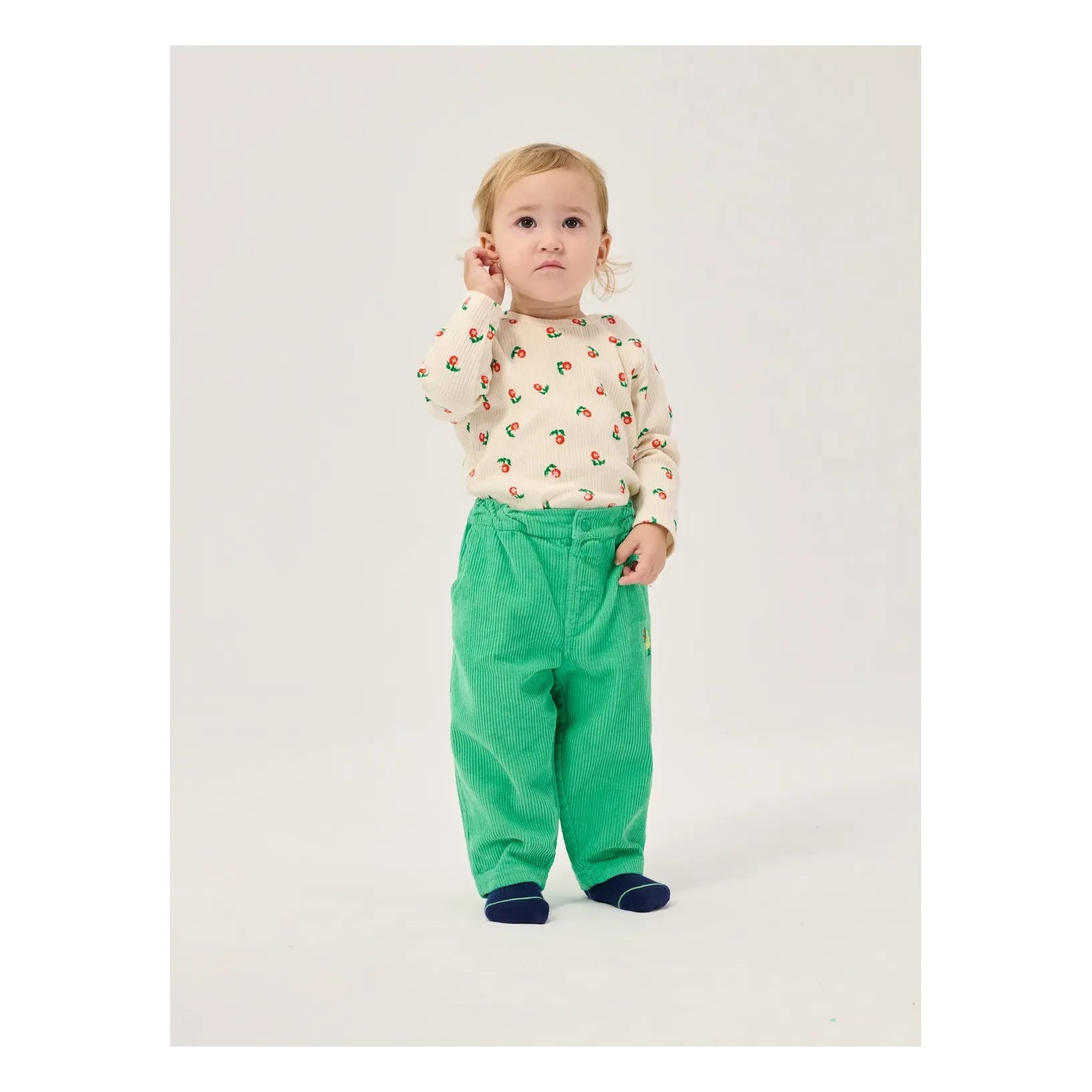 Bobo Choses - Mantar Pantolon Kadife Organik Pamuk | Yeşil