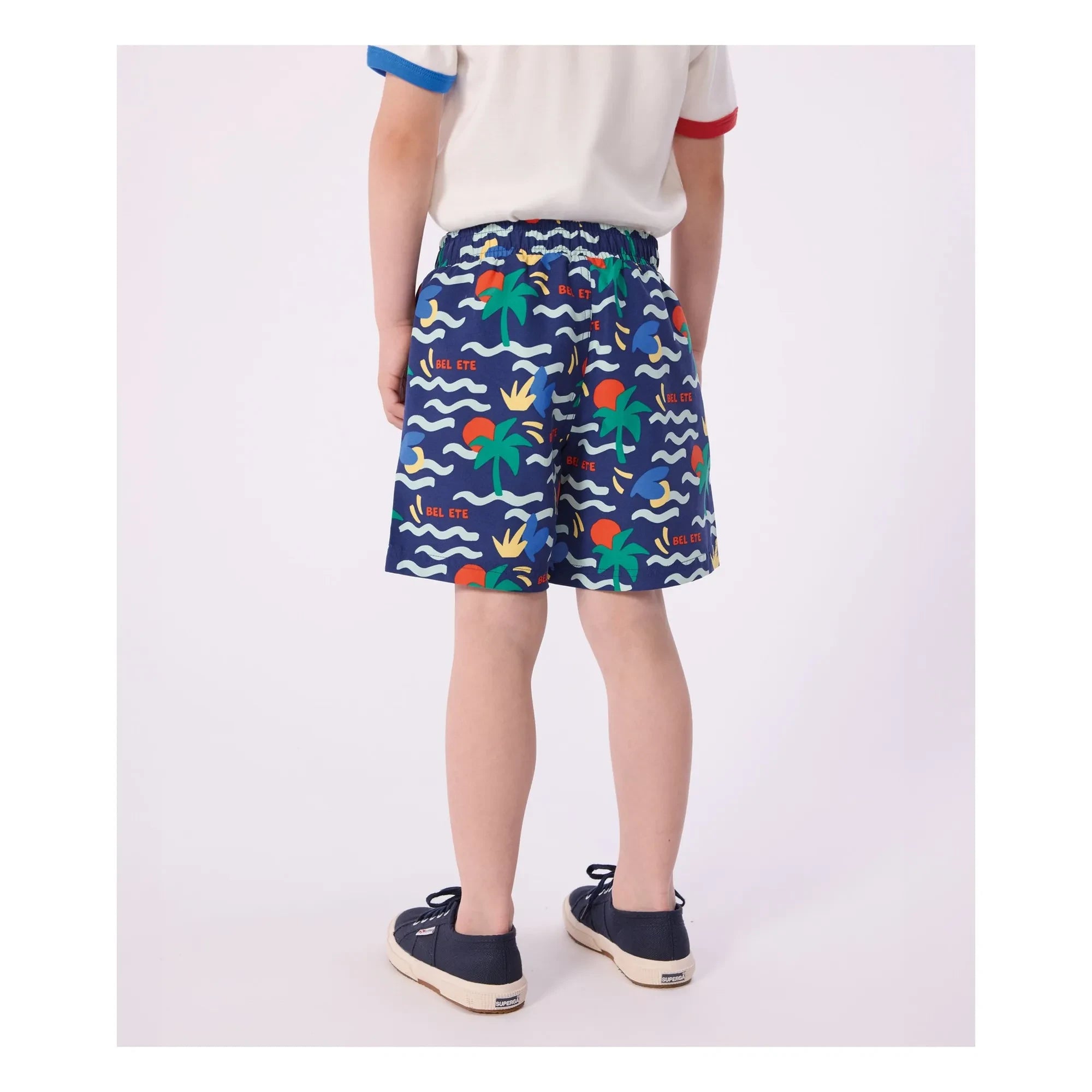 Petit Bateau - Pantalón corto de baño Glaces de fibra reciclada | Turquesa