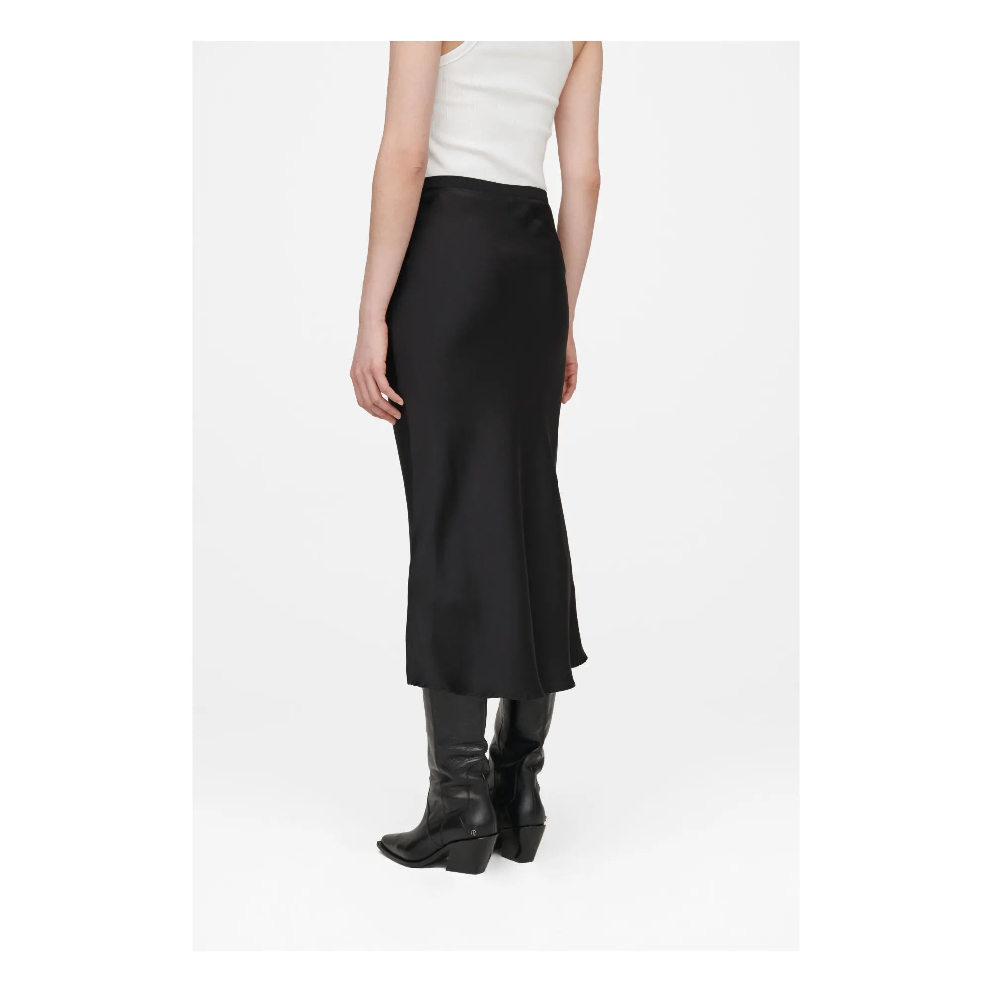 Anine Bing - Falda de seda Bar | Negro