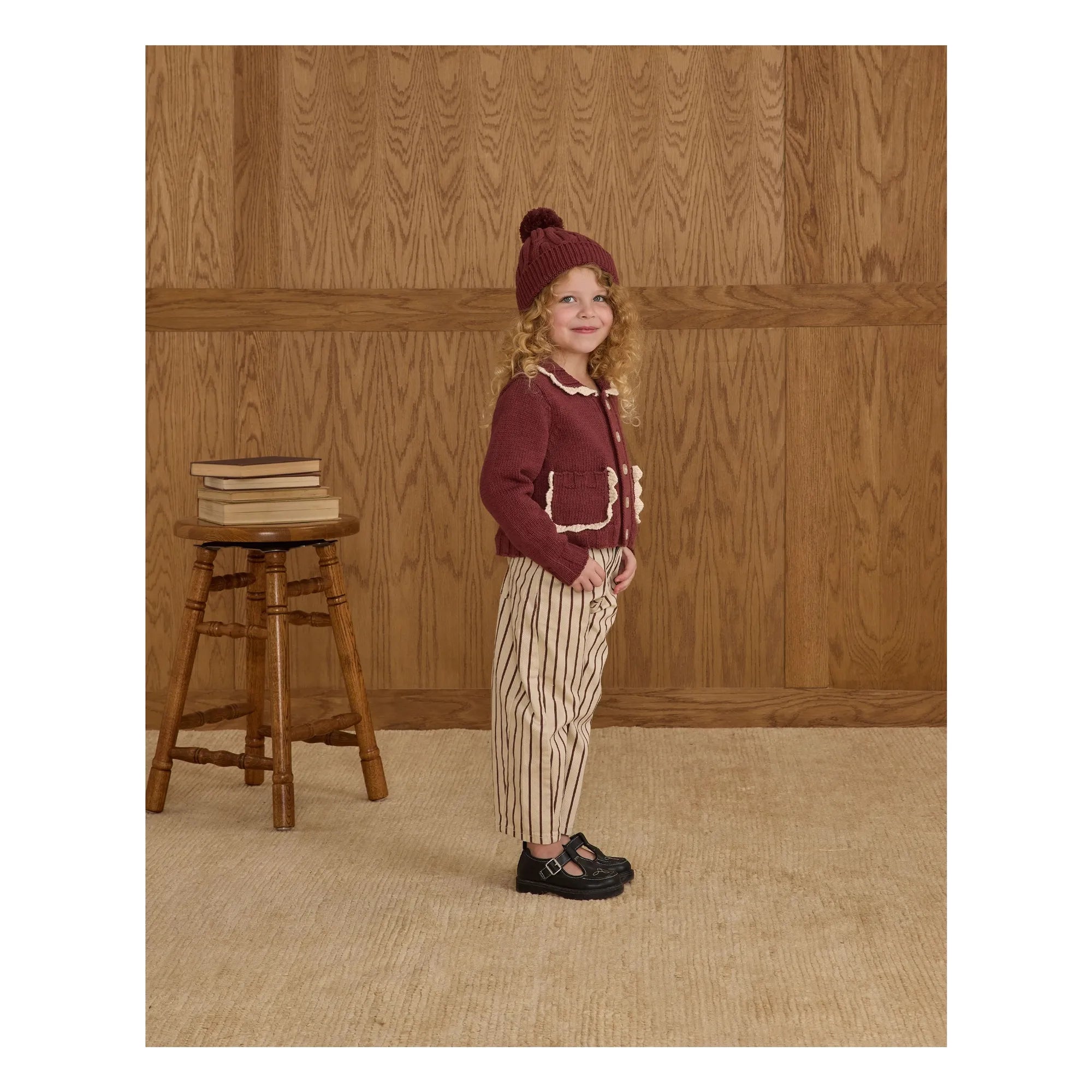 Rylee + Cru - Pantalón Barrel a rayas | Crudo