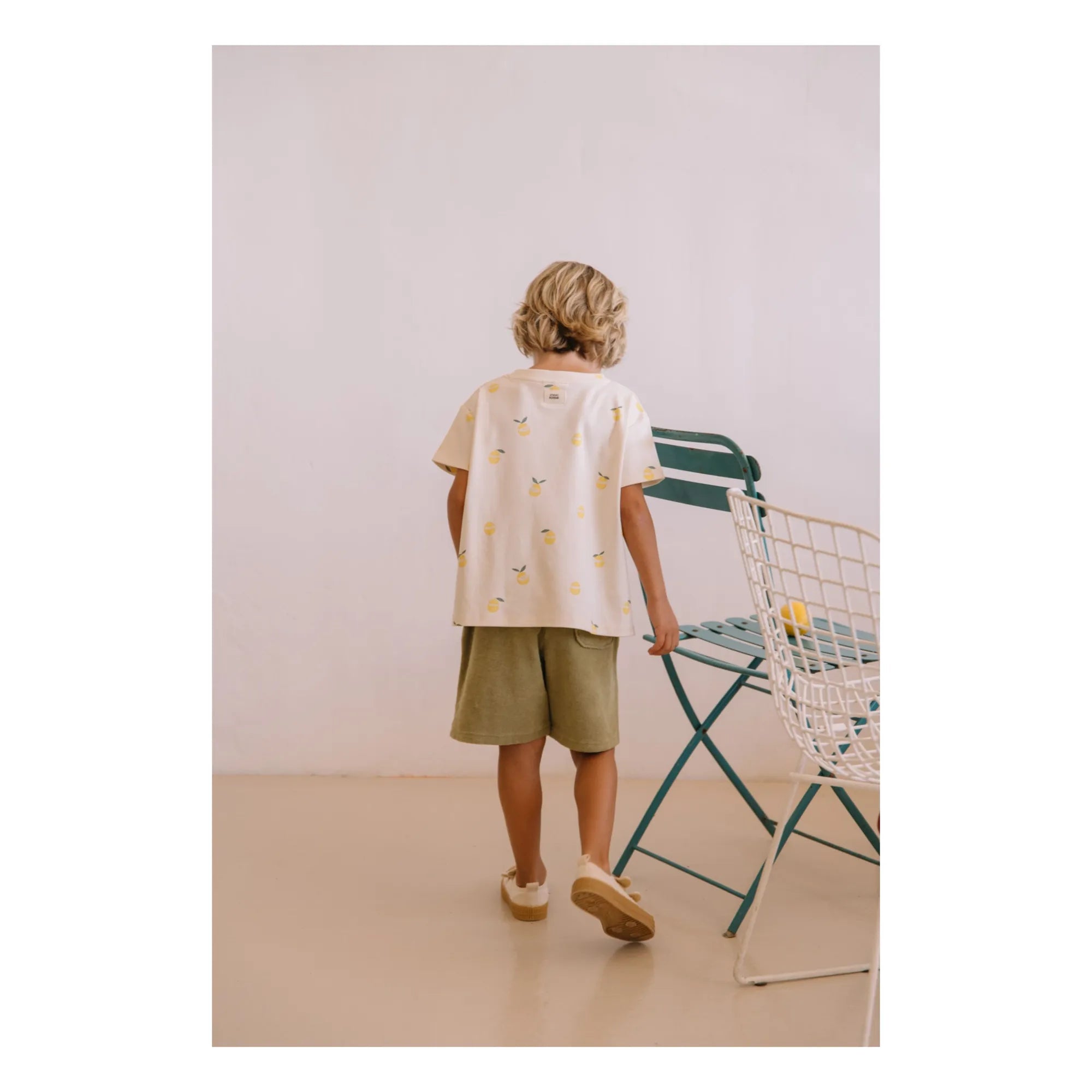 Studio Bohème - Pantalón corto de toalla de algodón orgánico Basile | Caqui