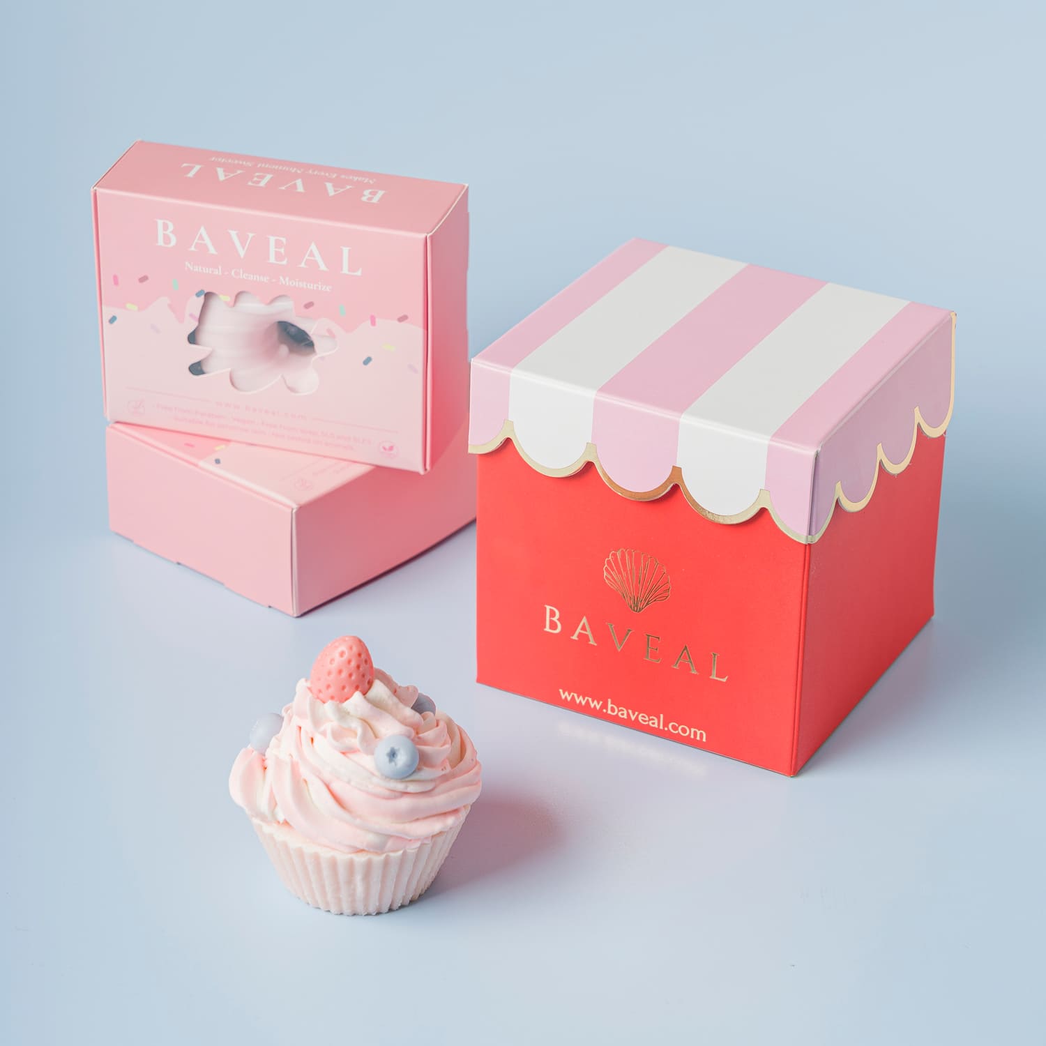 Baveal – Jabón Hidratante de Manos y Cuerpo con Diseño de Cupcake de Cake Art
