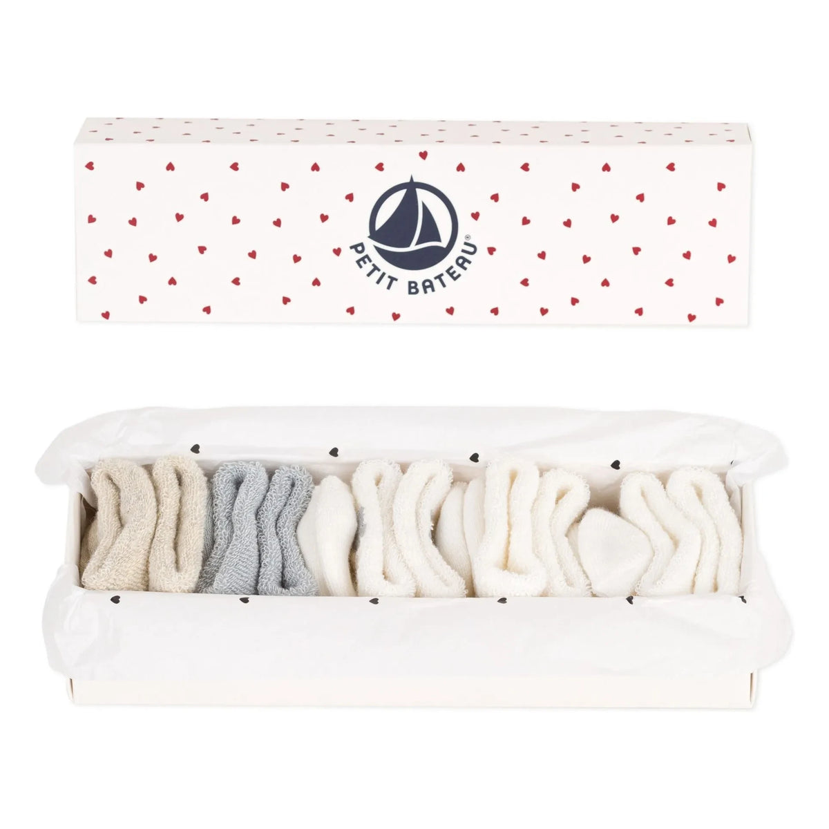 Petit Bateau - Calcetines Rayados 5 Pares | Beige