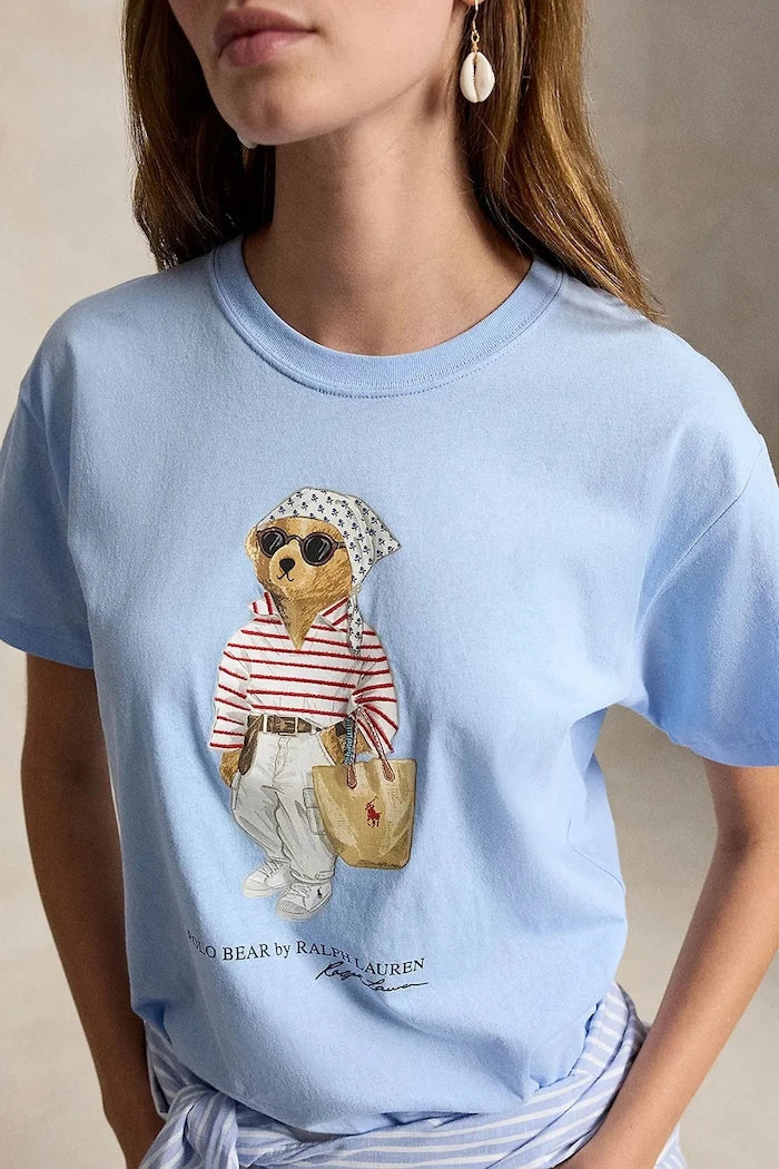 Polo Ralph Lauren camiseta básica de algodón para mujer VNTG CTN JSY-KNT-T-SHIRT