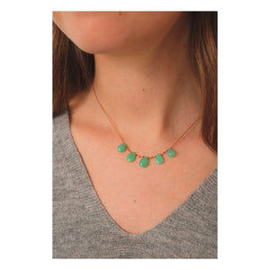 Ivarene - Collar de 5 Gotas | Crisoprasa