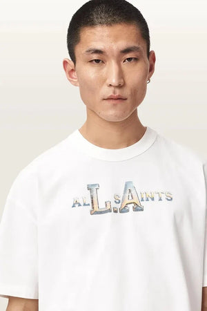 AllSaints camiseta de algodón para hombre ANGELINO