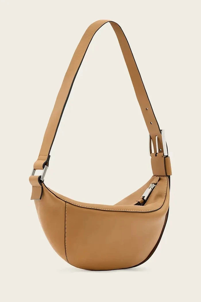 Bolso AllSaints LUNA de piel tipo croissant para mujer