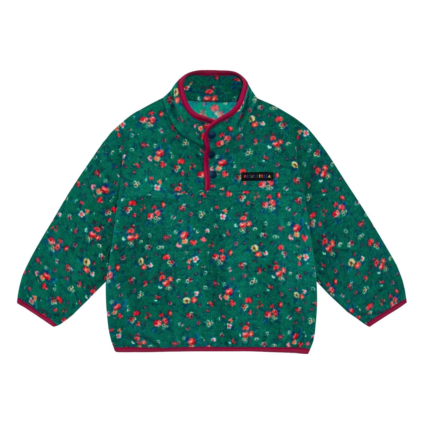 Petit Stella - Çiçek Desenli Polar Takım | Yeşil