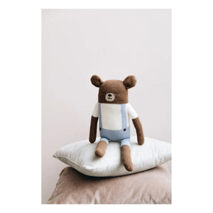 Main Sauvage - Oso de peluche grande | Azul